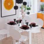 DF01108 L Ayak Pratik Katlanır Masa Mutfak ve Yemek Masası