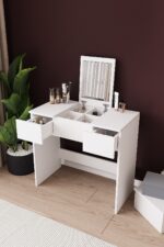 DF02112B Anka Çekmeceli Aynalı Makyaj Masası