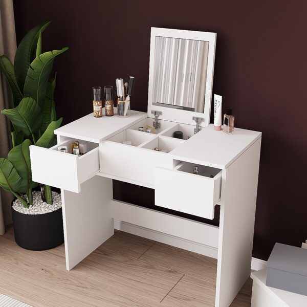 DF02112B Anka Çekmeceli Aynalı Makyaj Masası