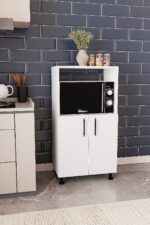 DF15101B Kapaklı Mikro Dalga Dolabı Çok Amaçlı Mutfak Dolabı - Görsel 3