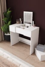 DF02112B Anka Çekmeceli Aynalı Makyaj Masası - Görsel 3