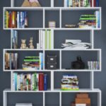 DF07103 6 Raflı Zigzag Kitaplık Çift Modül