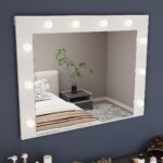 DF06101 Raflı Dekoratif Kulis Işıklı Duvar Aynası Makyaj Aynası