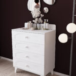 DF11102 4 Çekmeceli Şifonyer – Geniş Depolama Alanlı, Modern Beyaz Çekmeceli Dolap