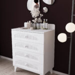 DF11103 4 Çekmeceli Şifonyer – Geniş Depolama Alanlı, Modern Beyaz Çekmeceli Dolap