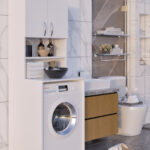 DF03106B Çamaşır Makinesi Dolabı Banyo Dolabı