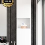 DF16101 Lisa Raflı Kapaklı Duvara Monte Banyo Dolabı Boy Dolap Çok Amaçlı Banyo Dolabı