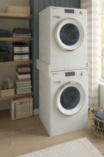 DF03102B Milano Banyo Dolabı Çamaşır Ve Kurutma Makinesi Dolabı Çamaşır Makinesi Rafı