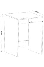 DF03104B Verona Banyo Dolabı Çamaşır Kurutma Makinesi Dolabı Alt Dolap - Görsel 4